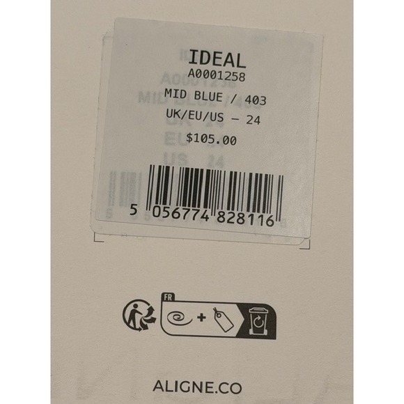 ALIGN IDEAL MID BLUE Denim Shorts Raw Hem Button Fly Women's Size 24 - Picture 5 of 5